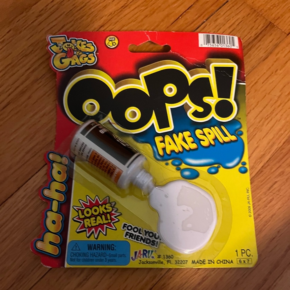 New in package fake correction fluid spill.
